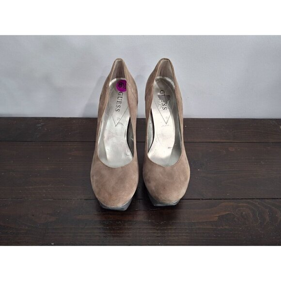 Guess by Marciano Gray Suede Shirah Pumps/Pre-owned, Sz. 8.5M - Picture 5 of 9